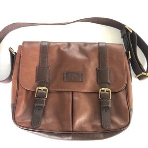 Fossil Leather Messenger Bag